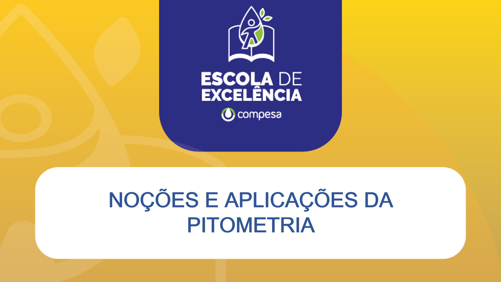 Noções e Aplicações da Pitometria. Noções e Aplicações da Pitometria.